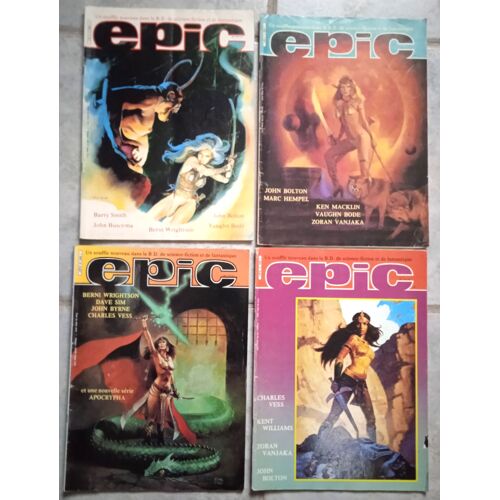 Lot De 4 Epic Magazine Ns° 6, 9, 10 Et 12 Editions Marvel / Arédit