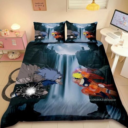 Housse De Couette Naruto Douce Et Confortable Pour Lit Simple Ou Double, Decoration De Chambre Pour Enfants Et Adultes