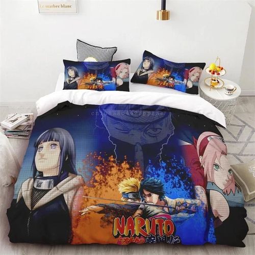 Housse De Couette Naruto, Housse De Couette Trois Pieces, Impression Numérique, Dessin Anime, Decoration De Chambre Pour Enfants