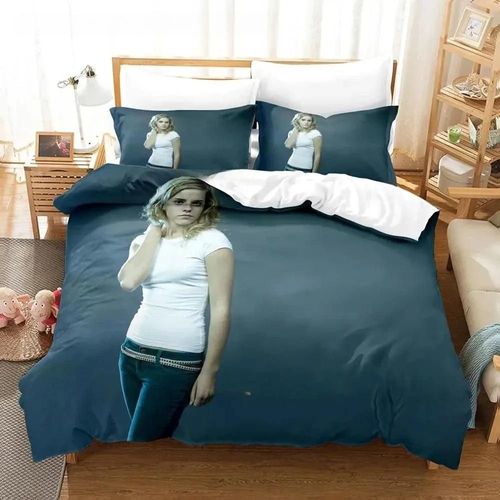Nouvelle Parure De Lit Emma Watson Pour Lit Simple, Double, Queen, King Size, Pour Chambre De Garçon Adulte, Housse De Couette, Impression 3d