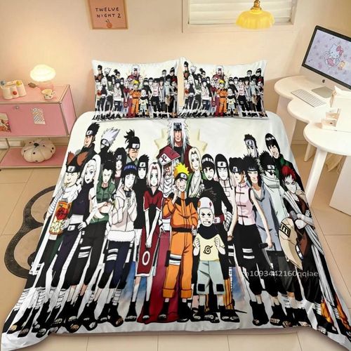 Housse De Couette Naruto Douce Et Confortable Pour Lit Simple Ou Double, Decoration De Chambre Pour Enfants Et Adultes