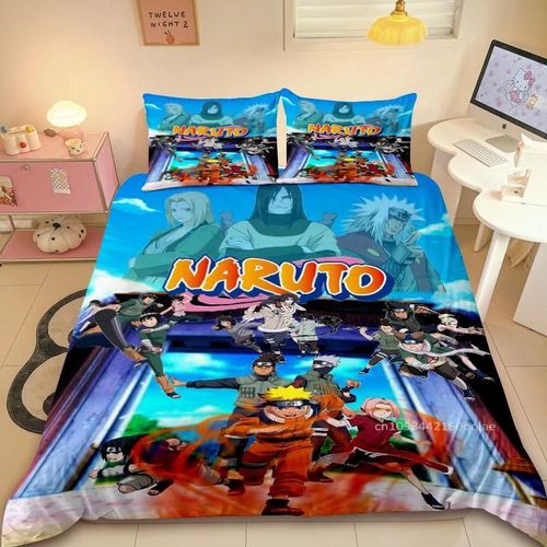 Housse De Couette Naruto Douce Et Confortable Pour Lit Simple Ou Double, Decoration De Chambre Pour Enfants Et Adultes