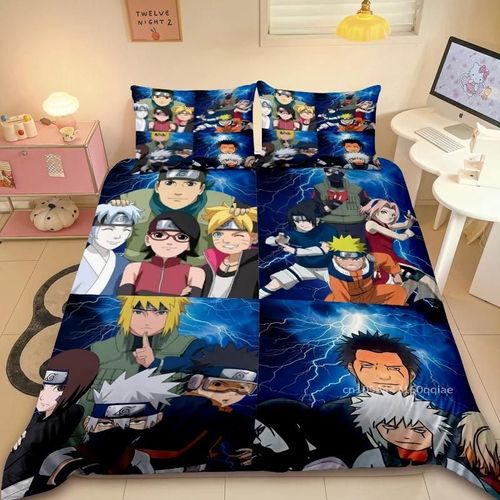 Housse De Couette Naruto Uzumaki Naruto Dessin Anime Anime Chambre Decoration De Chambre Cadeau Pour Enfants Lit Simple Lit Double Taille Personnalisable