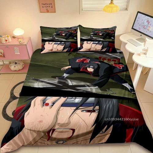 Housse De Couette Naruto Douce Et Confortable Pour Lit Simple Ou Double, Decoration De Chambre Pour Enfants Et Adultes