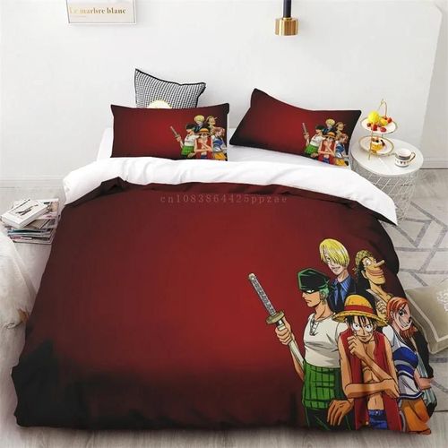 Housse De Couette One Piece Luffy Chopper Et Autres Affiches Style Dessin Anime Animation Pour Enfants Impression Hd Douce Confortable Respirante