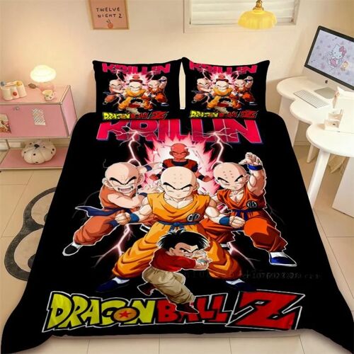 Housse De Couette, Parure De Lit, Motif Dessin Anime Dragon Ball, Queen Size, King Size, Super Saiyan, Pour Adultes Et Enfants, Cadeau De Vacances