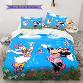 Parure De Lit Imprimee Minnie Et Daisy De Printemps, Housse De Couette Et Taie D'oreiller, Decoration D'intérieur, Decoration De Noël, Housse De Couette Pour Chambre À Coucher, 1 H