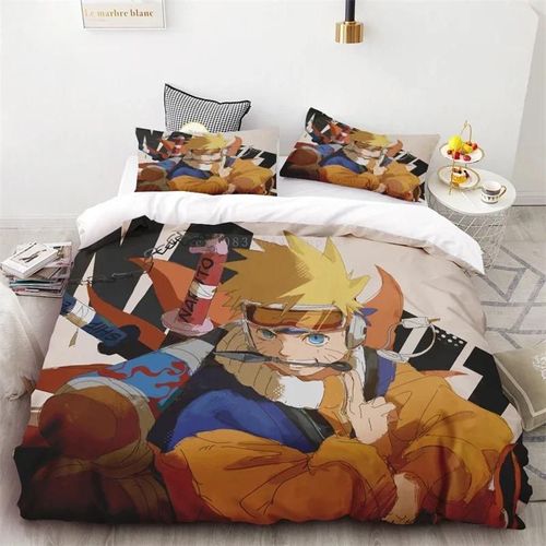 Housse De Couette Naruto Douce Et Confortable Pour Lit Queen Size, Adulte, Enfant, Cadeau D'anniversaire, De Vacances, Decoration De Chambre À Coucher, Salon