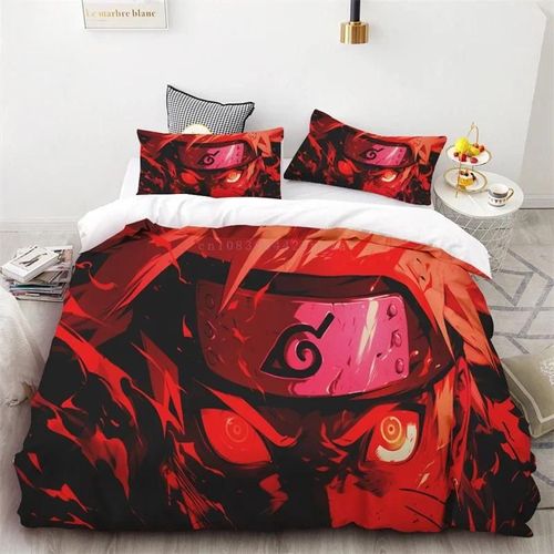 Housse De Couette Naruto Douce Et Confortable Pour Lit Queen Size, Adulte, Enfant, Cadeau D'anniversaire, De Vacances, Decoration De Chambre À Coucher, Salon