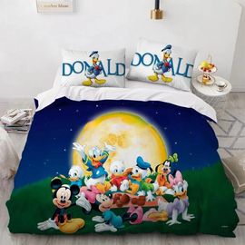 Parure De Lit Daisy Bleue Avec Housse De Couette Donald Duck Mickey Minnie, Cadeaux Pour Enfants, Taille Double, Simple, Queen Et King Size
