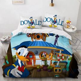 Parure De Lit Daisy Bleue Avec Housse De Couette Donald Duck Mickey Minnie, Cadeaux Pour Enfants, Taille Double, Simple, Queen Et King Size
