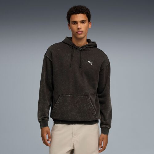 Puma Hoodie Décontracté Délavé Essentials Elevated Homme,, Noir, S