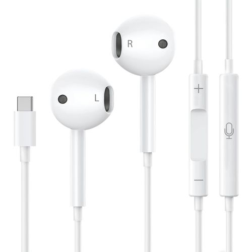 Ecouteurs filaire pour iPhone 16/16 PLUS/16 PRO/16 PRO MAX/16e/15/15 PLUS/15 PRO/15 PRO MAX - écouteurs intra-auriculaires avec Microphone et Contrôle du Volume Phonillico®