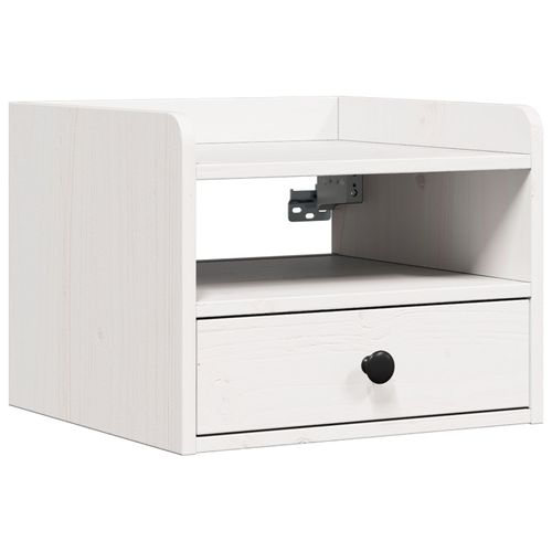 Vidaxl Table De Chevet Blanc 38 X 36 X 29,5 Cm Bois De Pin Massif