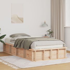 Vidaxl Cadre De Lit Avec Stockage Marron 100 X 200 Cm Bois