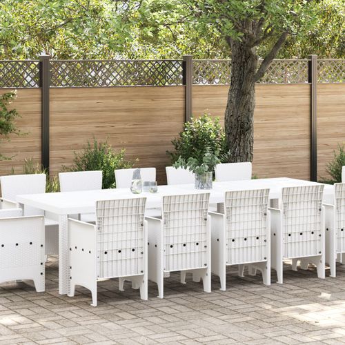 Vidaxl Ensemble De Salle À Manger Pour Jardin 13 Pcs Blanc