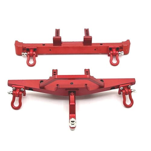 Pour 1/12 Mn128 Rc Pièces De Voiture Kit De Pare-Chocs Avant Et Arrière Rouge