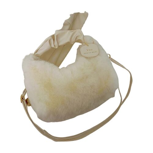 Sac à bandoulière en peluche haut de gamme pour l'automne et l'hiver, sac à main polyvalent et élégant en fourrure et de grande valeur A