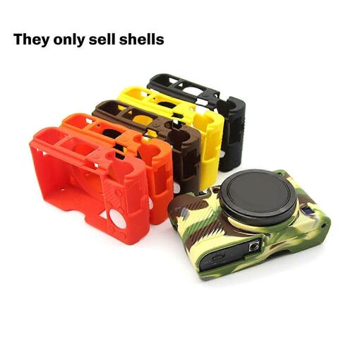 Étui de protection en silicone pour Sony DCS-RX100 Series M3,M4,M5,Marron