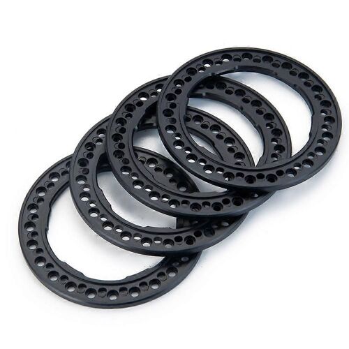4pcs alliage de métal 1,9 pouces jante beadlock anneaux noir
