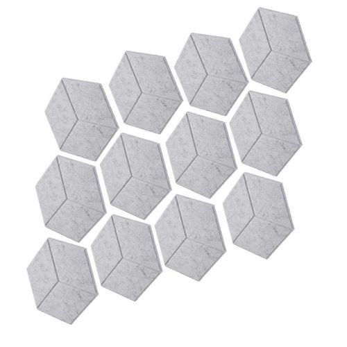 12 PACK de mousse acoustique,panneaux insonorisés auto-adhésifs (gris)
