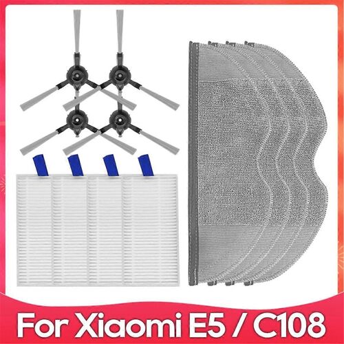 Pour Robot Vacuum E5 / C108 / CDZC108 / BHR7969EU Filtre de balai à brosse latérale Robot Vacuum Pa de rechange