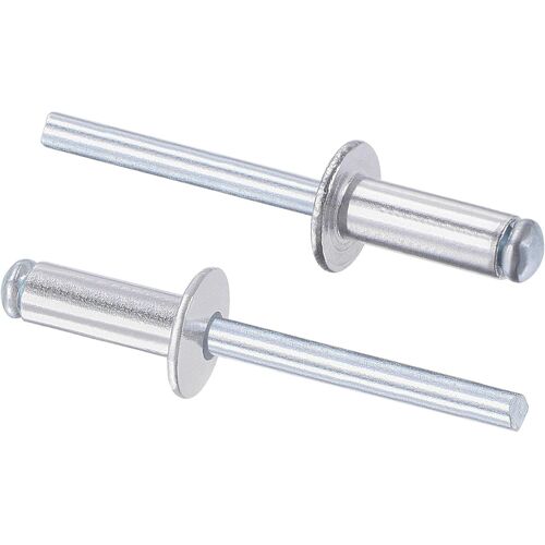 Rivets Aveugles Rivets Traction Aluminium Noyau Décoration Rivets 6mm Diamètre 16mm Prise Longueur Argenté 25Pcs