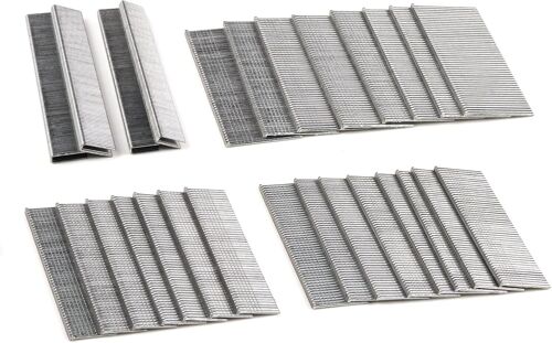 Lot de 1600 clous 18GA et agrafes type 90 18GA au pour agrafeuse NTC0040/NTC0023,cloueuse pneumatique et agrafeuse électronique (NTC0040/NTC0023 non inclus)