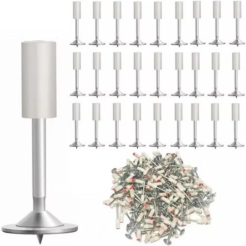 Accessoires de Pistolet a Clou,Mini Round Nails for Steel Cloueur Beton,8 mm Clous Ronds en Acier,Clous Ronds en Acier,Faible bruit pour les accessoires du pistolet (cheville ronde 32mm 200pcs)