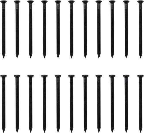 22 Pièces Niveau Industriel Clous en acier ciment,4,5 mm de Diamètre Clous en Acier au Carbone,Noir Clou de Ciment,Convient aux Chantiers de Construction