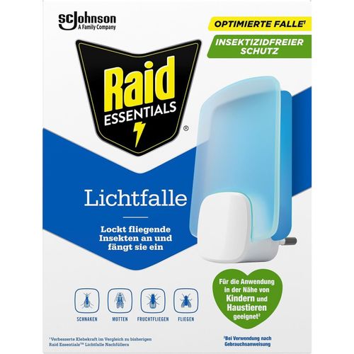 ASFASFq-Raid Essentials Piège à lumière, Prise d'insectes avec piège adhésif pour Lutter Contre Les Insectes Volants tels Que Les Mites, Les Mouches des Fruits, Les moucherons et Les Mouches des Cham