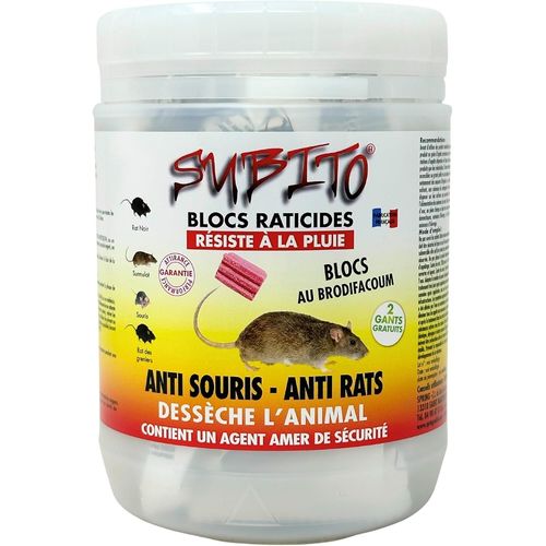 Kalanka-Raticide Professionnel Puissant 300g - Élimination Rapide Des Rats Et Souris ¿ Appât/Poison Haute Appétence Foudroyant - Utilisation Intérieure Et Extérieure ¿ Anti Rongeur/Mort Aux Rats Effi