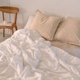 Housse De Couette 100% Coton Blanc 140x200 Cm