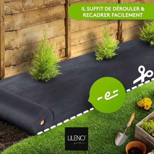 Asfasfq-Toile Non Tissée Contre Les Mauvaises Herbes De Jardin 50 M² 150 G/M² ¿ Film Anti-Mauvaises Herbes De Jardin Perméable À L'eau ¿ Carrelage Anti-Mauvaises Herbes Indéchirable 1 M X 50 M