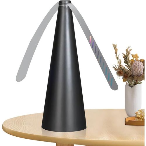 MAA-Ventilateur Anti Mouche, Répulsif à Pales Multi-Insectes Ultra Silencieux Portable Electrique Chasse Mouche de Table pour Maison Dîner, Pique-Nique et Barbecue Exterieur/Interieur (Noir)