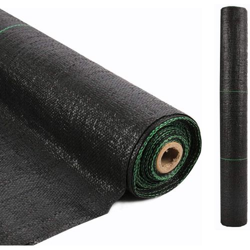 Toile De Paillage Contre Les Mauvais Herbes 10mx1m En Fibres De Polypropylène Tissées Anti-Uv 125g/M2 Résistant Aux Déchirures Avec Haute Stabilisation Bâche De Paillage,1 Paquet