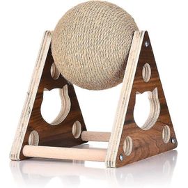Jouet Pour Chat, Arbre À Chat, Tapis À Gratter, Base En Bois, Balle À Gratter, Aire De Jeu Et Perchoir, Planche En Sisal, Griffoir Pour Chatons Et Chats