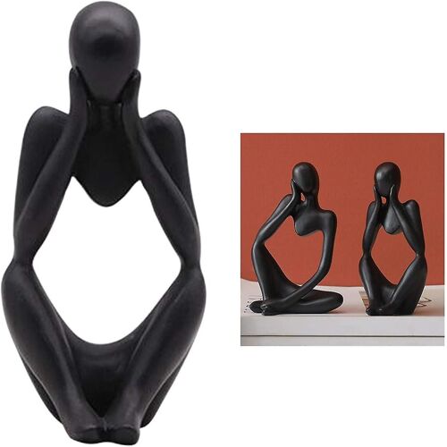 Thinker Statue Résine Penseur Sculpture Abstraite Statue Moderne Personnage Statuette Bureau Décoration