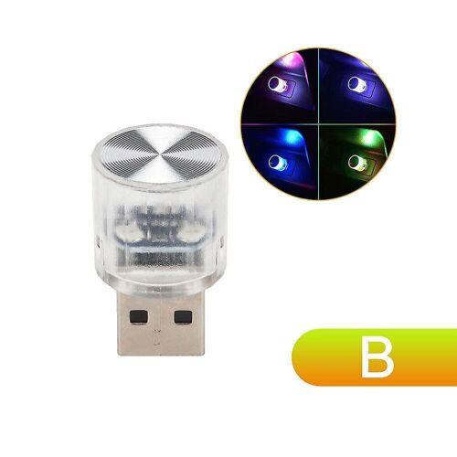 1x Mini Ampoule Accessoires Usb Led Intérieur De Voiture Néon Atmosphère Lumière Ambiante,Flash Lent Coloré