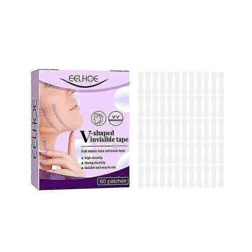 60pcs Mince Visage Visage Invisible Face Stickers Cou Oeil Double Chin Lift V Forme Durable / Up Refil 
