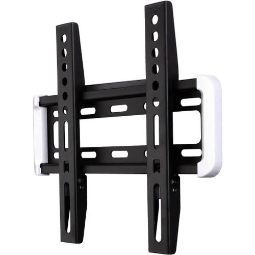 Support Mural Tv Fixe (Pour Diagonale D'Écran De 48 À 117 Cm (19 - 46 Pouces), Pour Un Maximum De 25 Kg, Vesa Jusqu'À 200 X 200, 5 Étoiles) Noir/Blanc