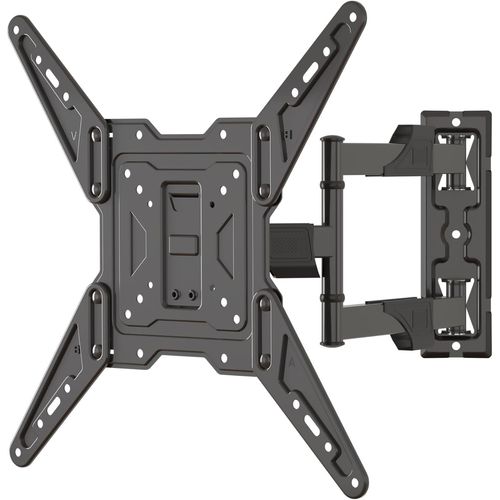 Support Mural Tv, Support Tv Mural Pour Moniteur Et Téléviseur Plasma Incurvé De 26 À 55 Pouces, Support Tv Pivotant, Inclinable Et Rotatif Max. Vesa 400X400 Mm Jusqu'À 31,8 Kg (Map3)