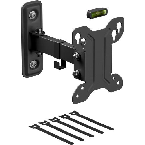 Support Mural Tv Pour 13 À 27 Pouces, Bras Unique D`Inclinaison Et De Rotation, Formats Vesa 75X750 Mm À 100X100 Mm - Peut Soutenir Un Poids Maximum De 25 Kg