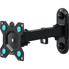 Support Mural Tv Universel Pour 10"" - 35"" Tv, Bras Tv Mural Articulé Poids De 20 Kg - Fixation Murale Tv Vesa 75X75-100X100/Support Television Mural Pivotant Inclinable Orientable R2-B Noir