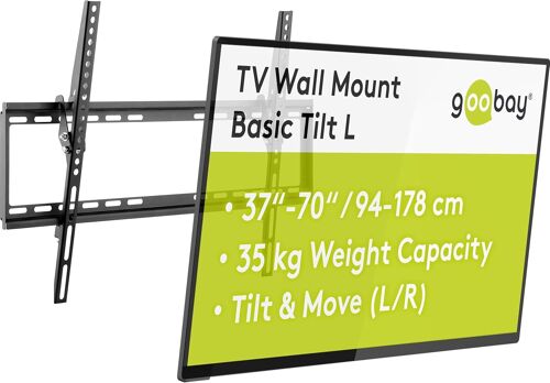 Loc-49741 Support Mural Tv Inc Ble Pour Ecrans Et Telrv Urs De 37-70 Pouces(94-178 Cm)-Fixation Murale Tv Avec Une Capacité De Charge . 35 Kg Accroche Television Mural Vesa 400X400