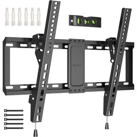 Loc-Support Mural Tv Pour Télév Urs Lcd Led Plasma Plats/Incurvé De 37 À 82 Pouces,Support Tv Mural Inc Ble Avec Vesa 600X400 Mm Charge 60 Kg Niveau À Bulle Câble