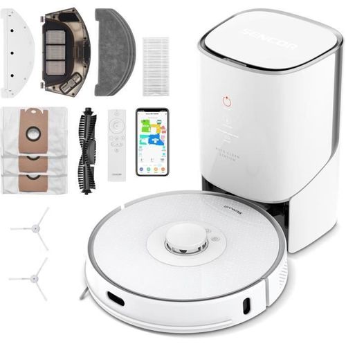 Aspirateur Robot Laveur Sencor SRV 9385WH - 4000 Pa - 200 min - 70 db - Blanc