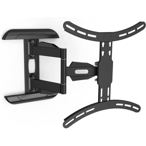 Support Mural Tv Pivotant Inclinable Télescopique Garantie 10 Ans (Tv 32"" À 65"", 165 Cm 35Kg Max, Inclinaison -12°/+2°, Rotation 180°, Vesa 400X400, Gestion De Câbles, Chevilles Fischer) Noir