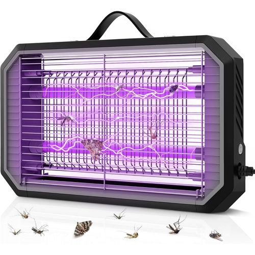 ASFASFq-Lampe Anti Moustique, 2 * 5W Lampe UV Tue Mouche Électrique Puissant 4200V Tueur Lampe Anti Insectes, Destructeur d'insectes avec Éclairage LED Lampe pour Maison Cuisine Bureau