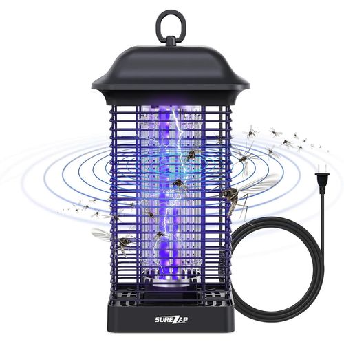 ASFASFq-Tue Mouche Electrique - 4000V 15W Lampe Anti Moustique Efficace, sans Produits Chimiques, IPX4 Tueur d'Insectes Silencieuse, Anti Insectes Répulsif Portée 100m², pour Intérieur et Extérieur